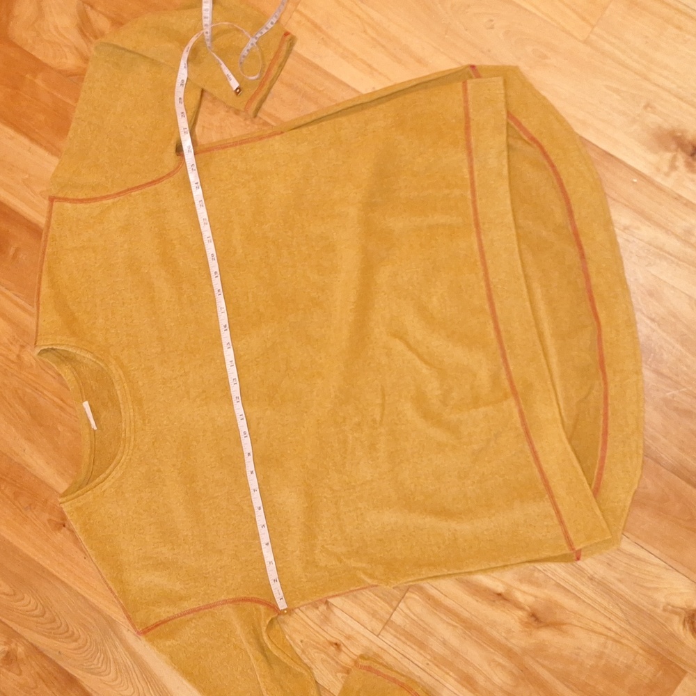 Natural Life Oversized Fleece Tunic with Side Slits Mustard Yellow OS Sizing - Picture 9 of 10